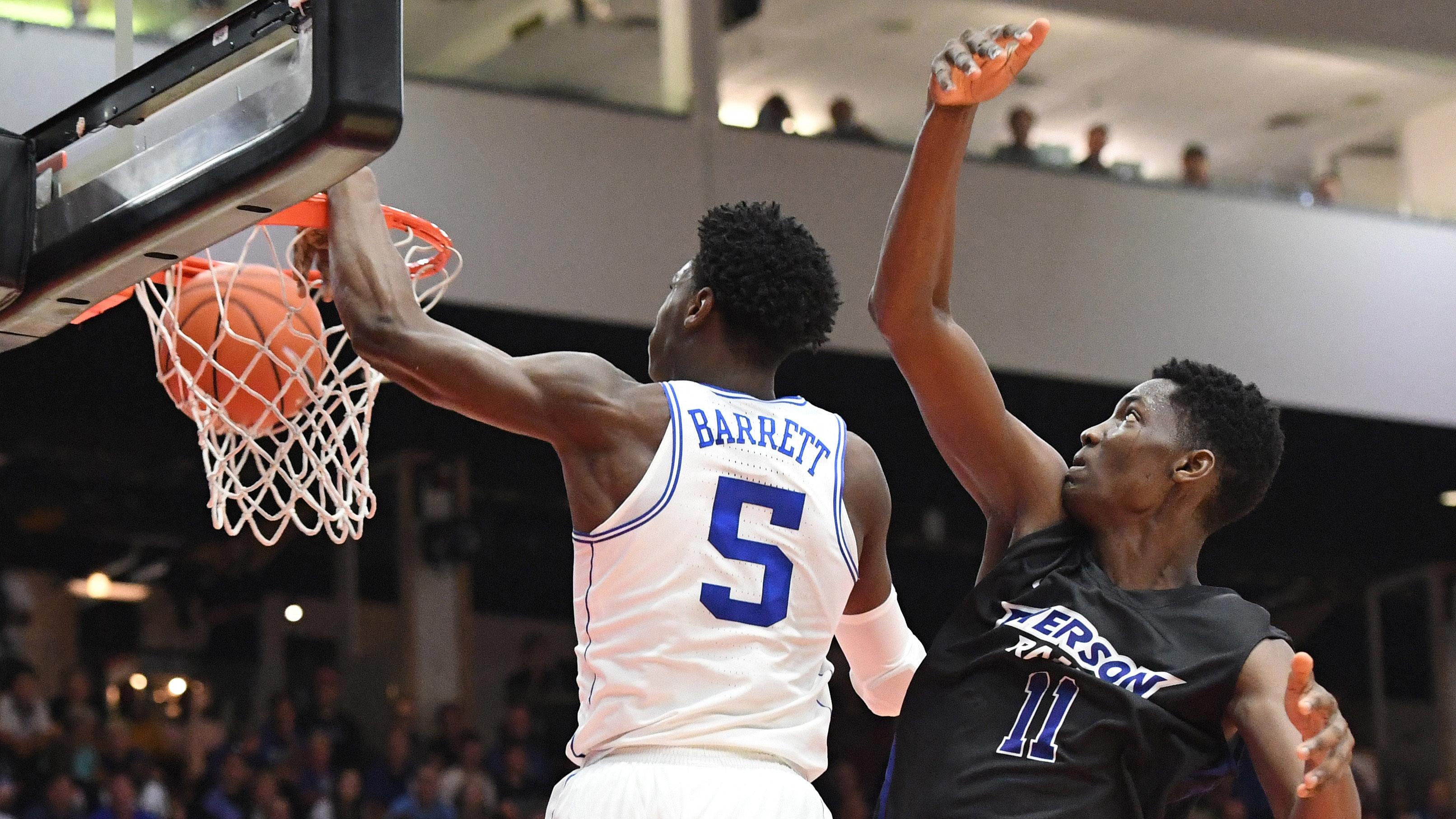 Duke's R.J. Barrett dunks