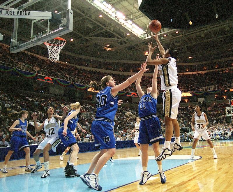 Ukari Figgs shoots in Purdue's 1999 title game