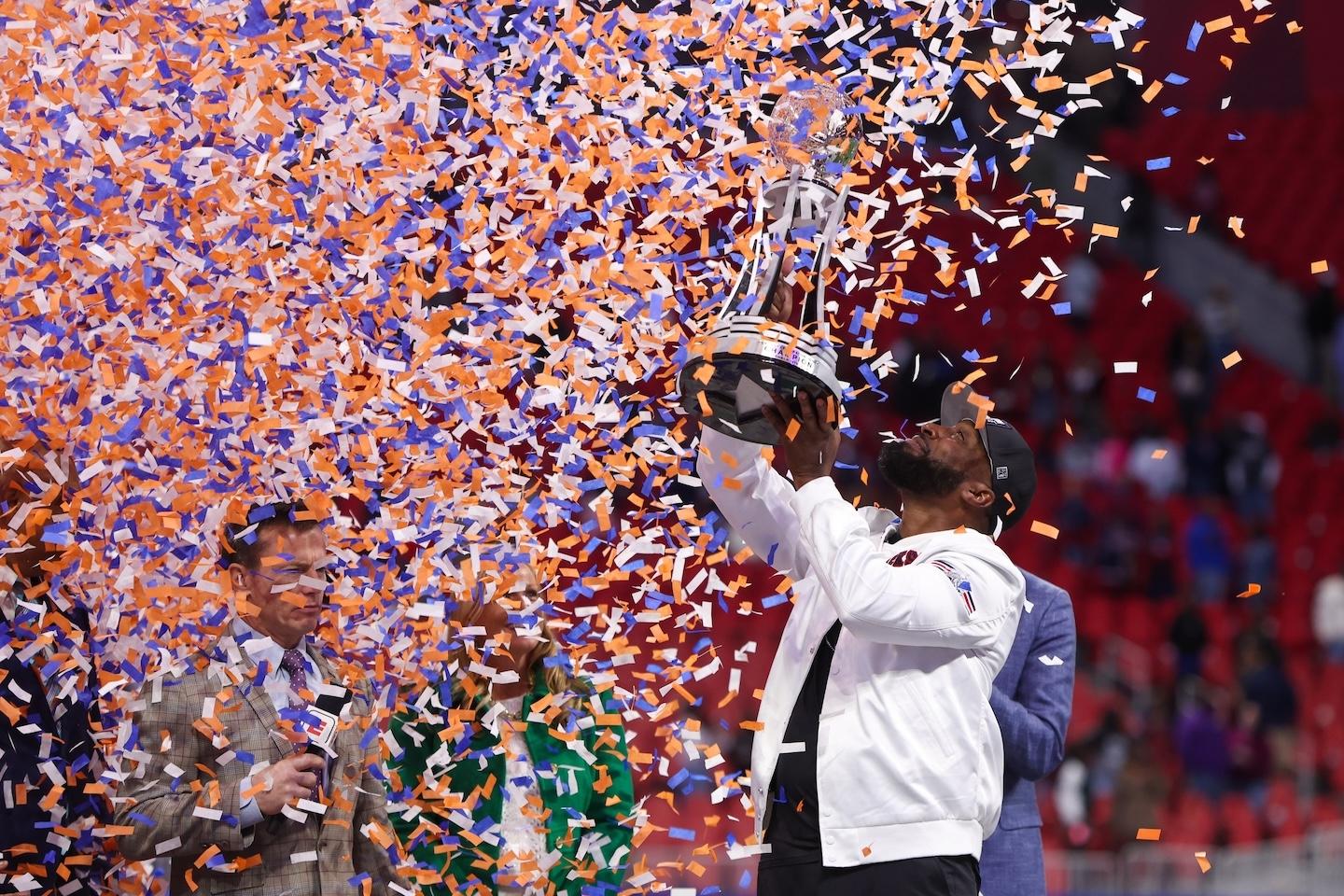 TC Taylor after the Celebration Bowl