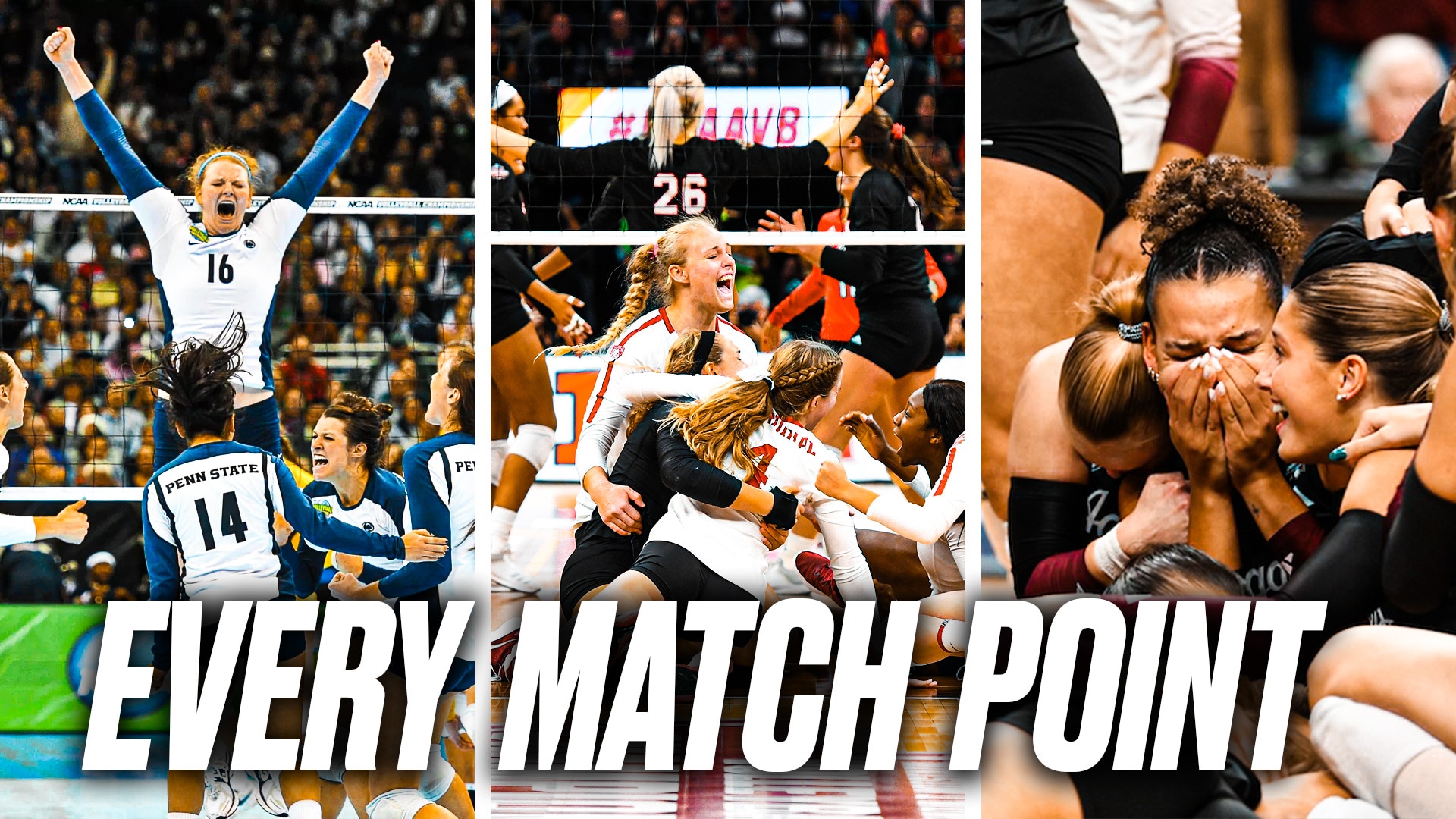 Every NCAA volleyball championship match point (1981-2025)