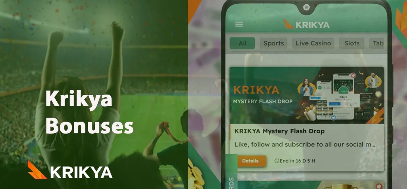 Krikya live Casino Bonus